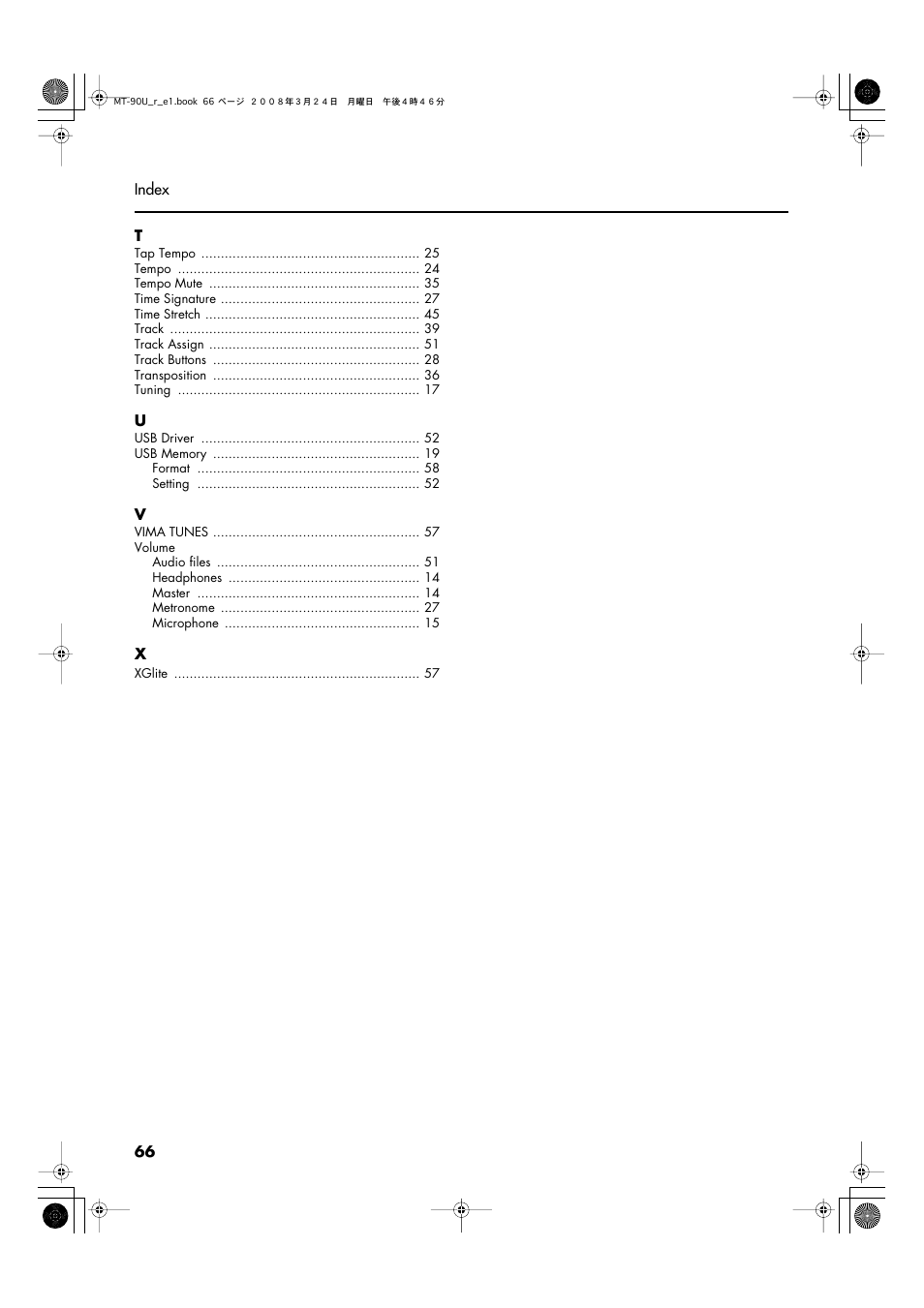 Roland MT-90U User Manual | Page 66 / 72