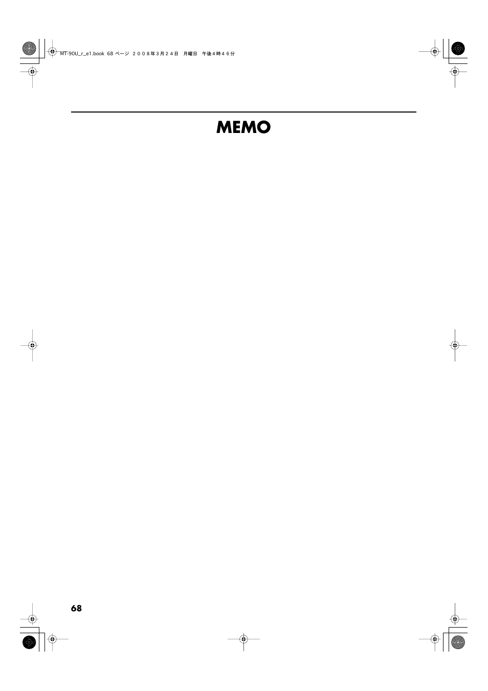 Roland MT-90U User Manual | Page 68 / 72