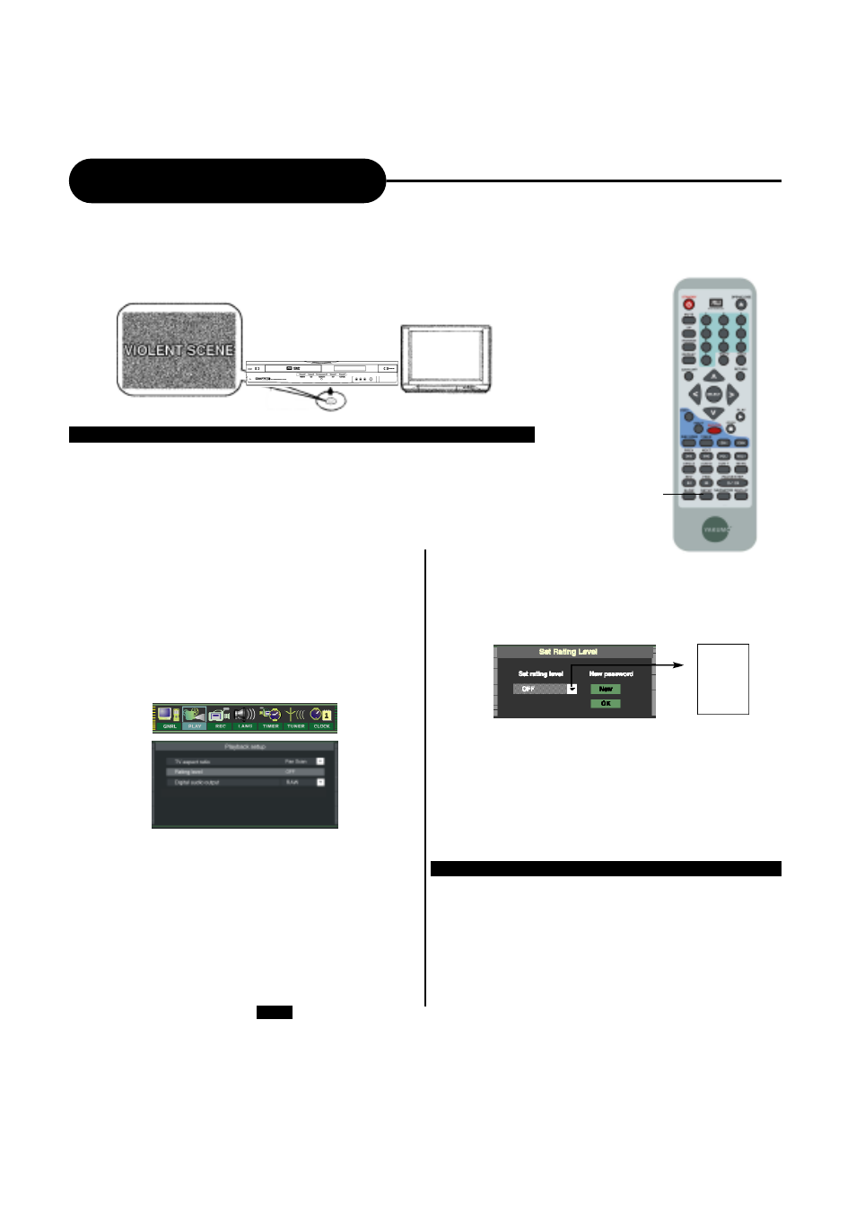Setting the parental lock | Ritek Yakumo DVD Record MasterXL DVD+RW Recorder/Player User Manual | Page 29 / 43