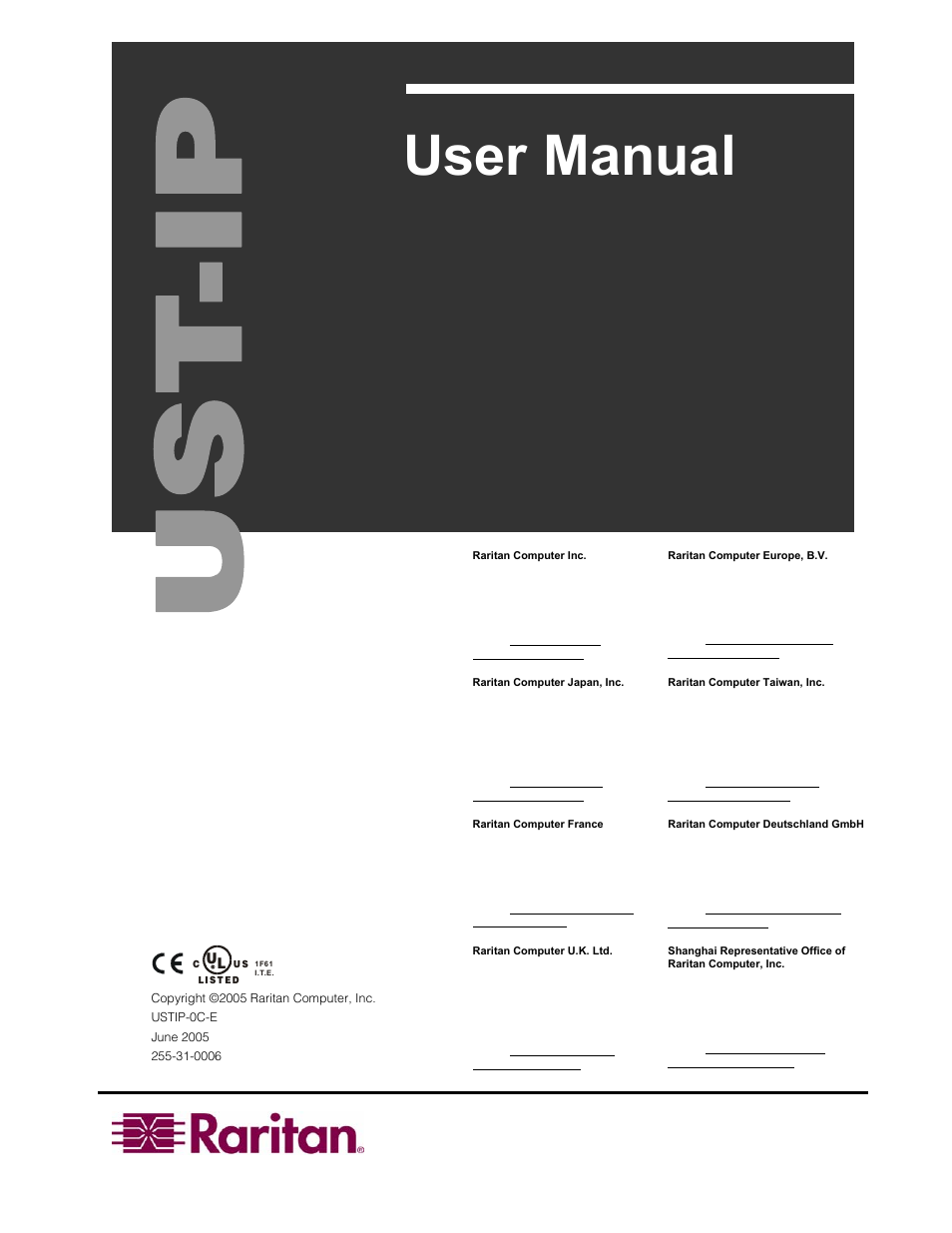 Raritan Computer UST-IP User Manual | 64 pages