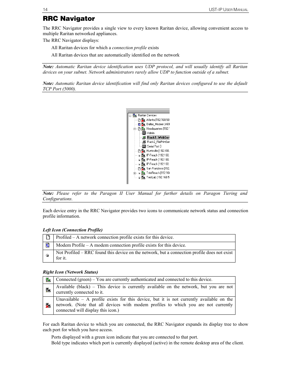 Rrc navigator | Raritan Computer UST-IP User Manual | Page 20 / 64