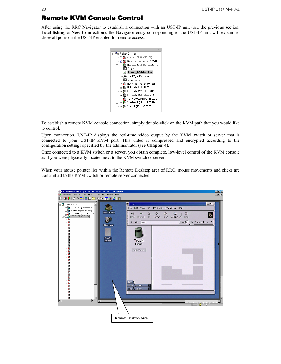 Remote kvm console control | Raritan Computer UST-IP User Manual | Page 26 / 64