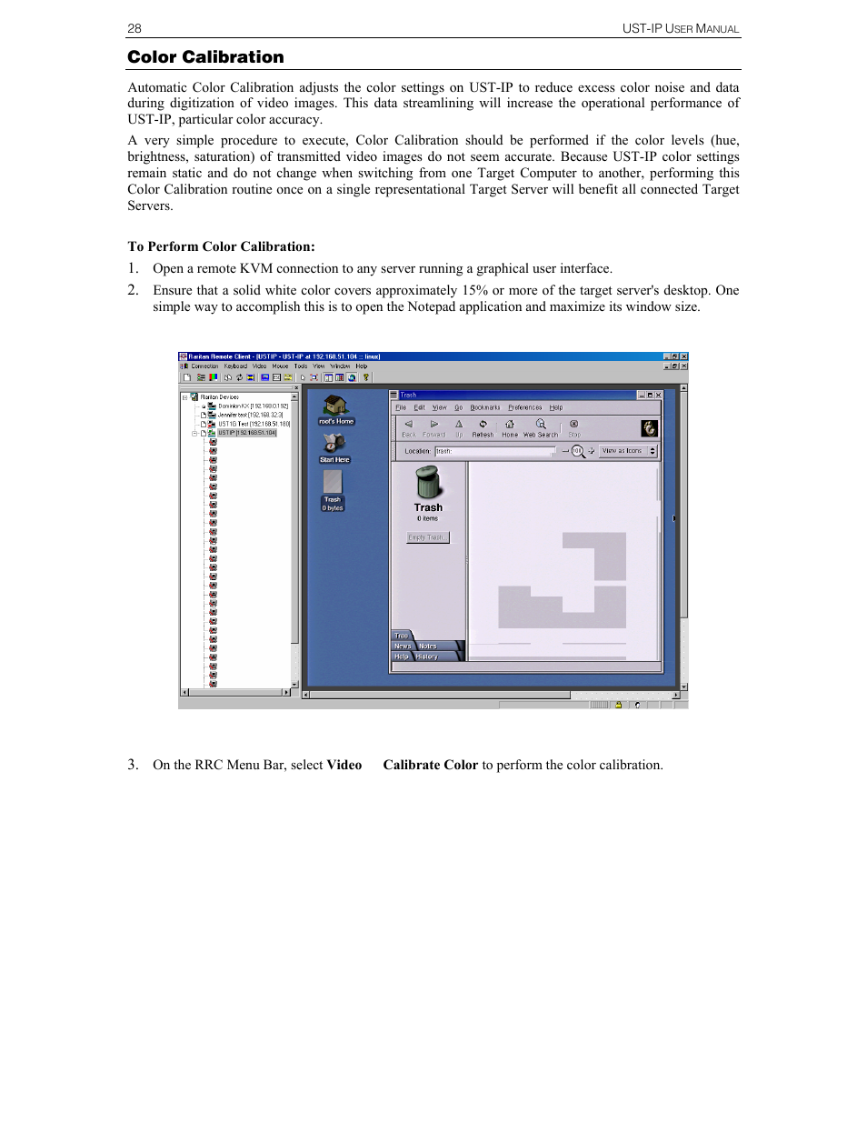 Color calibration | Raritan Computer UST-IP User Manual | Page 34 / 64