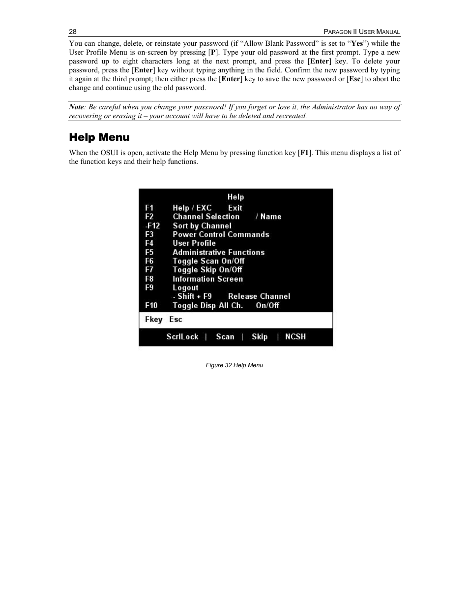 Help menu | Raritan Computer Paragon P2-UMT1664M User Manual | Page 38 / 96