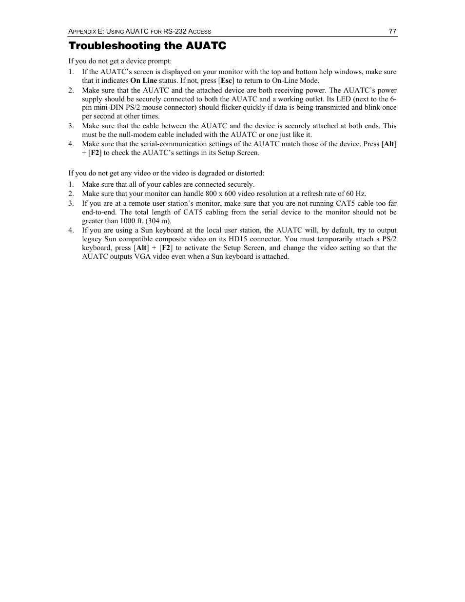 Troubleshooting the auatc | Raritan Computer Paragon P2-UMT1664M User Manual | Page 87 / 96