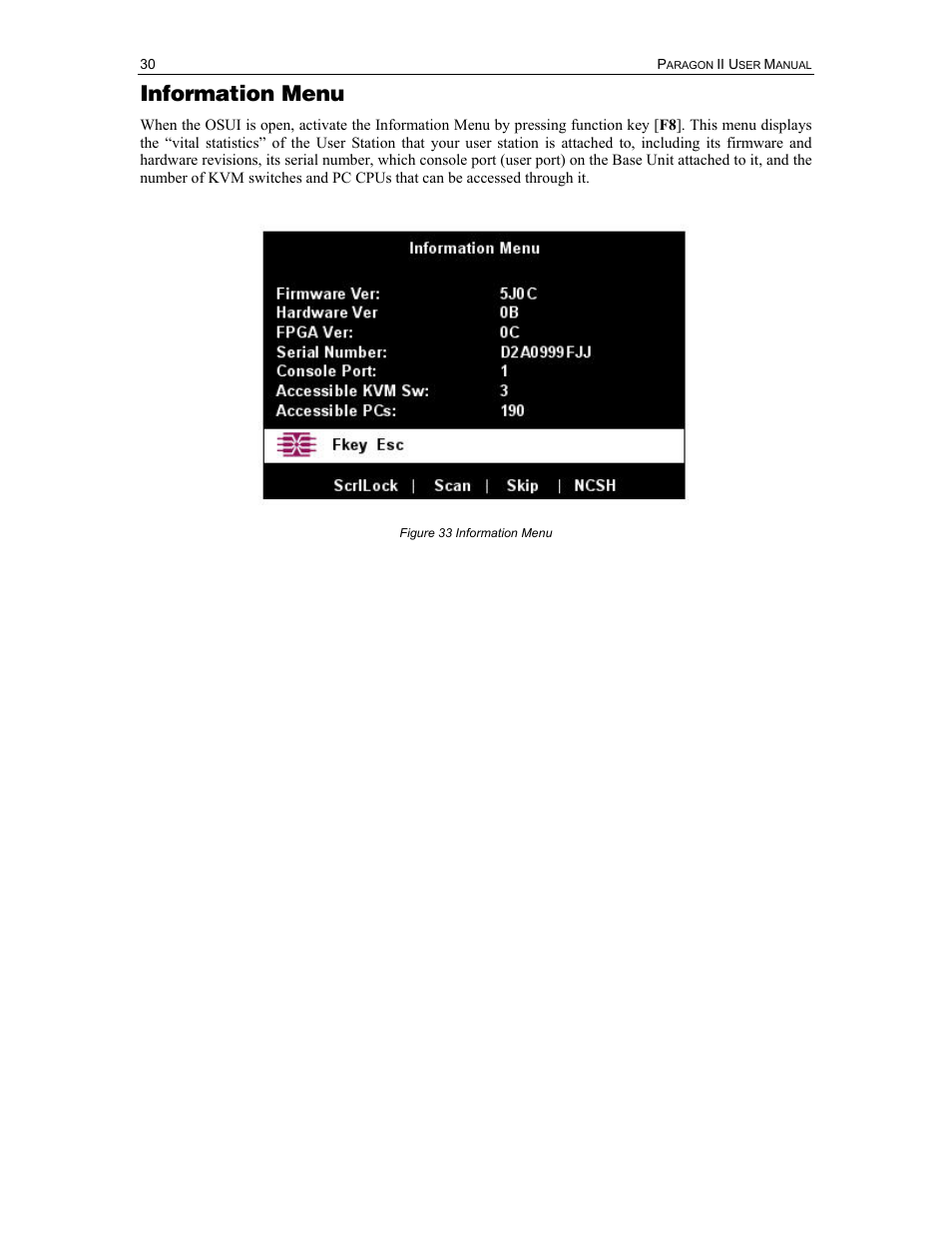 Information menu | Raritan Computer II User Manual | Page 40 / 96