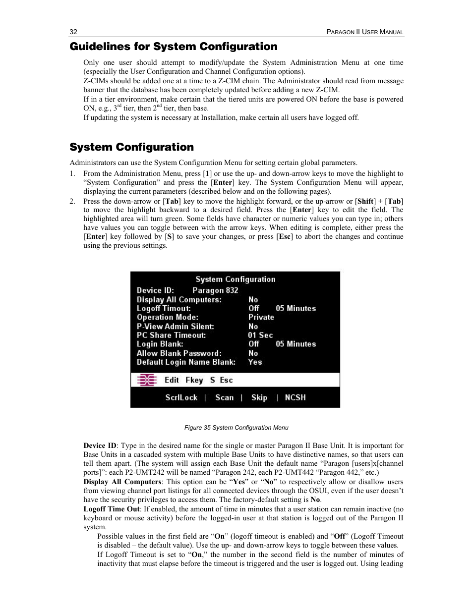 Guidelines for system configuration, System configuration | Raritan Computer II User Manual | Page 42 / 96