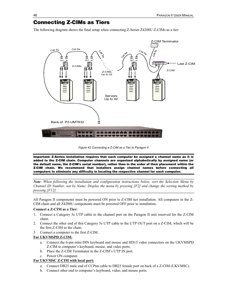 Connecting z-cims as tiers | Raritan Computer II User Manual | Page 56 / 96