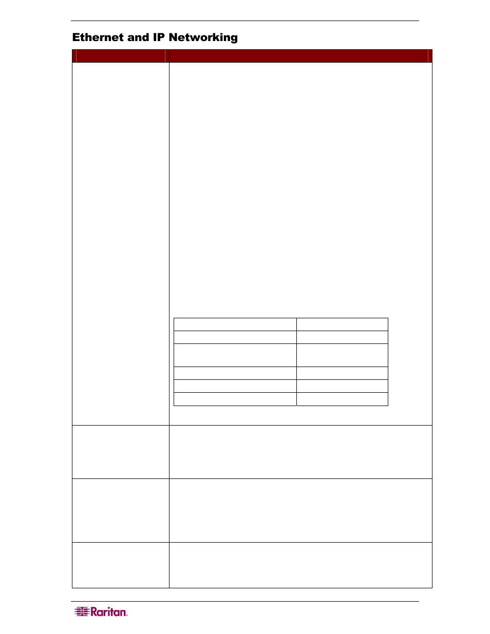 Ethernet and ip networking | Raritan Computer DOMINION DKX432 User Manual | Page 94 / 106