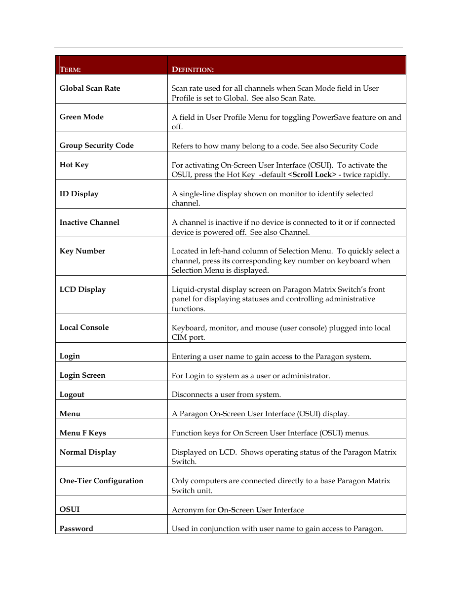Raritan Computer Paragon switch User Manual | Page 106 / 117