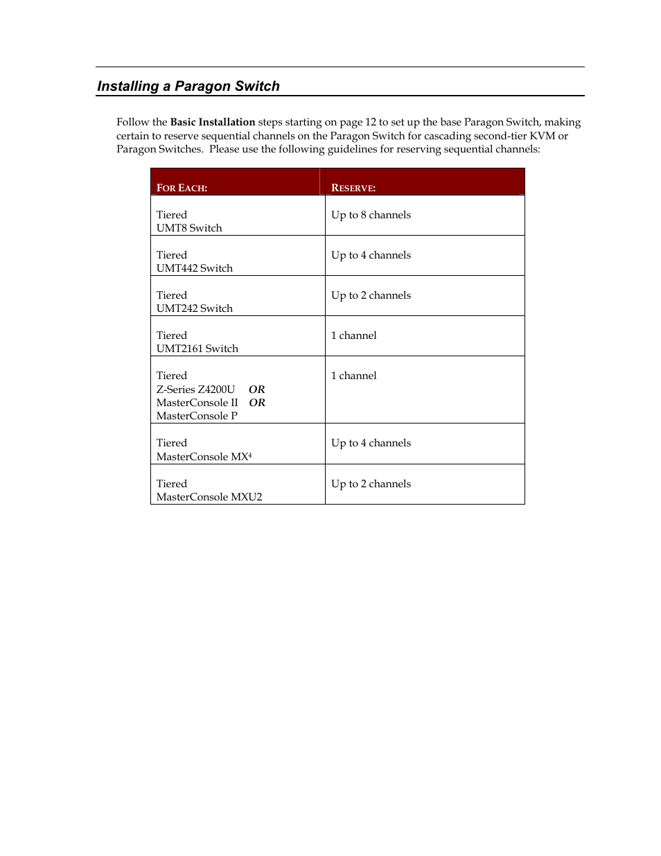 Installing a paragon switch | Raritan Computer Paragon switch User Manual | Page 27 / 117