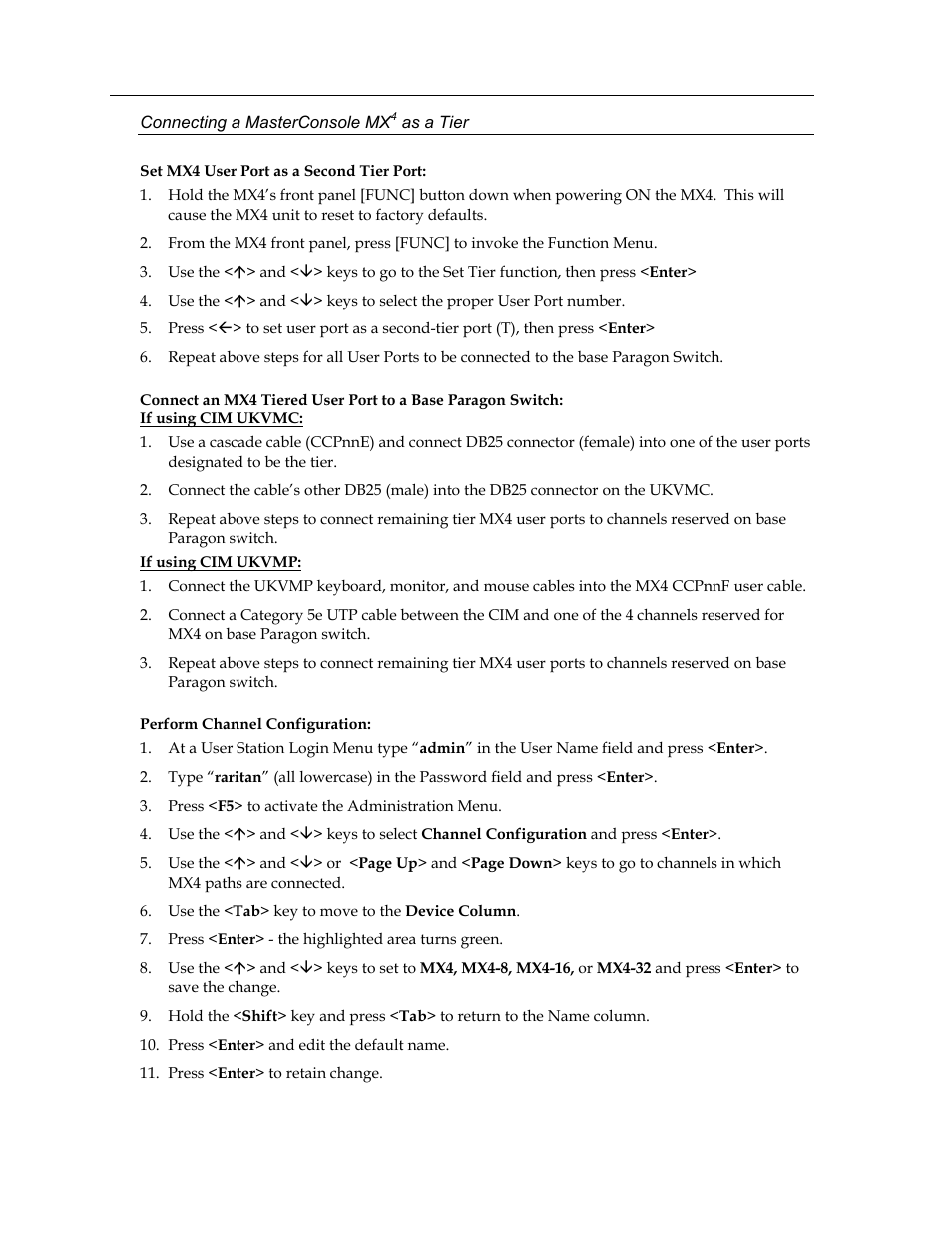 Raritan Computer Paragon switch User Manual | Page 36 / 117