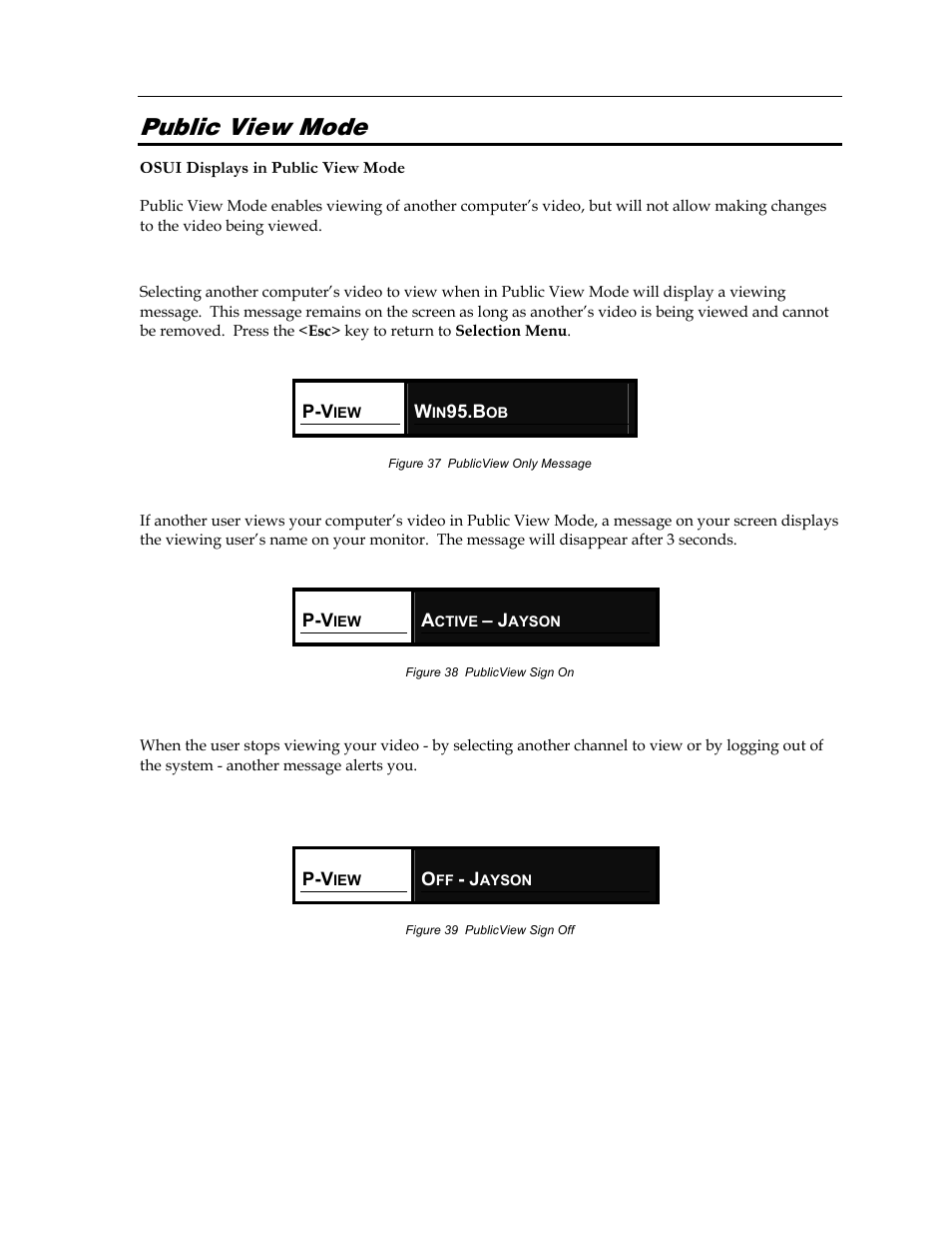 Public view mode | Raritan Computer Paragon switch User Manual | Page 59 / 117