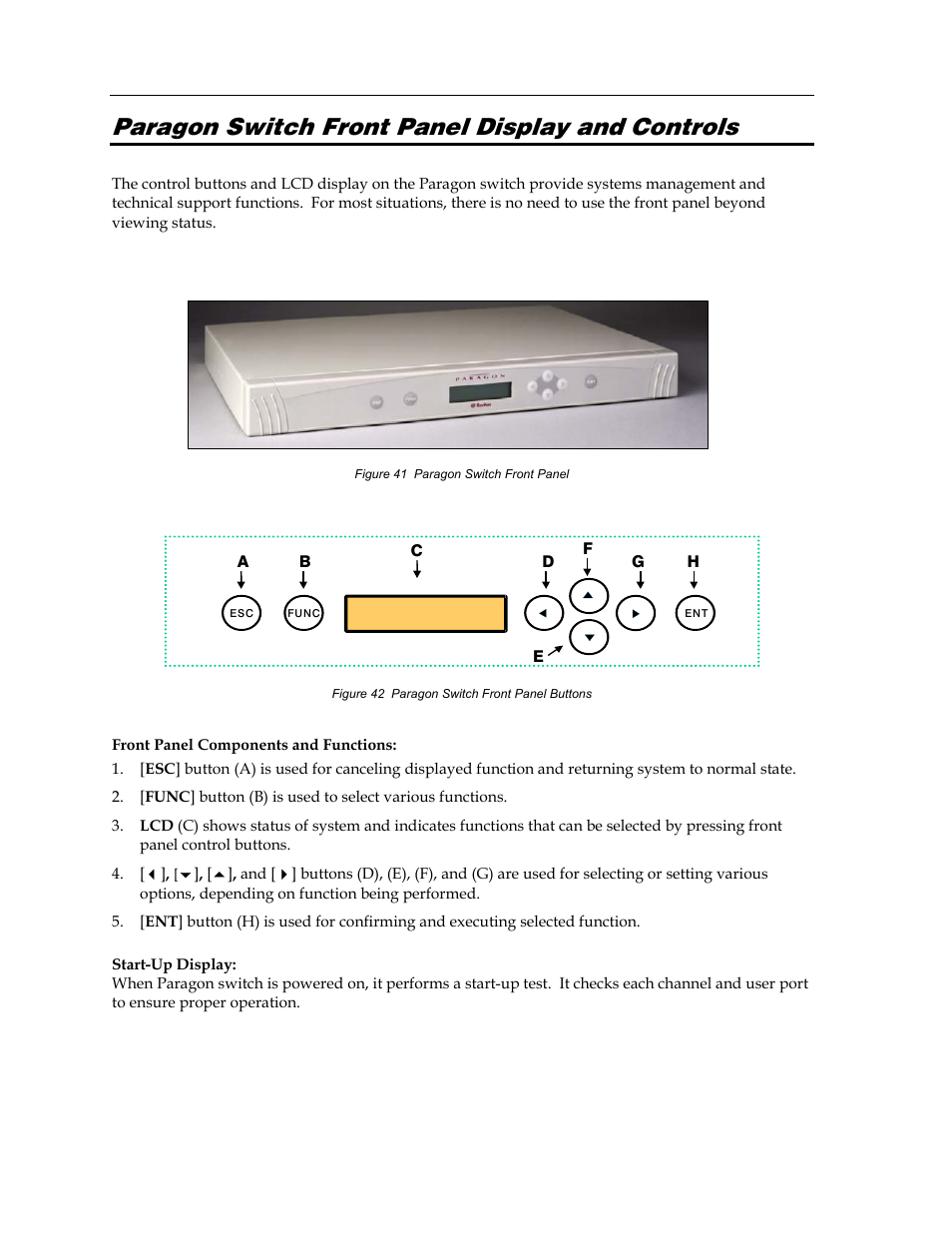 Paragon switch front panel display and controls | Raritan Computer Paragon switch User Manual | Page 64 / 117