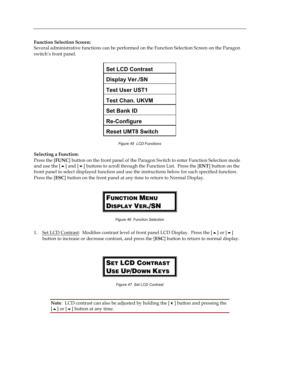 Lcd c | Raritan Computer Paragon switch User Manual | Page 66 / 117