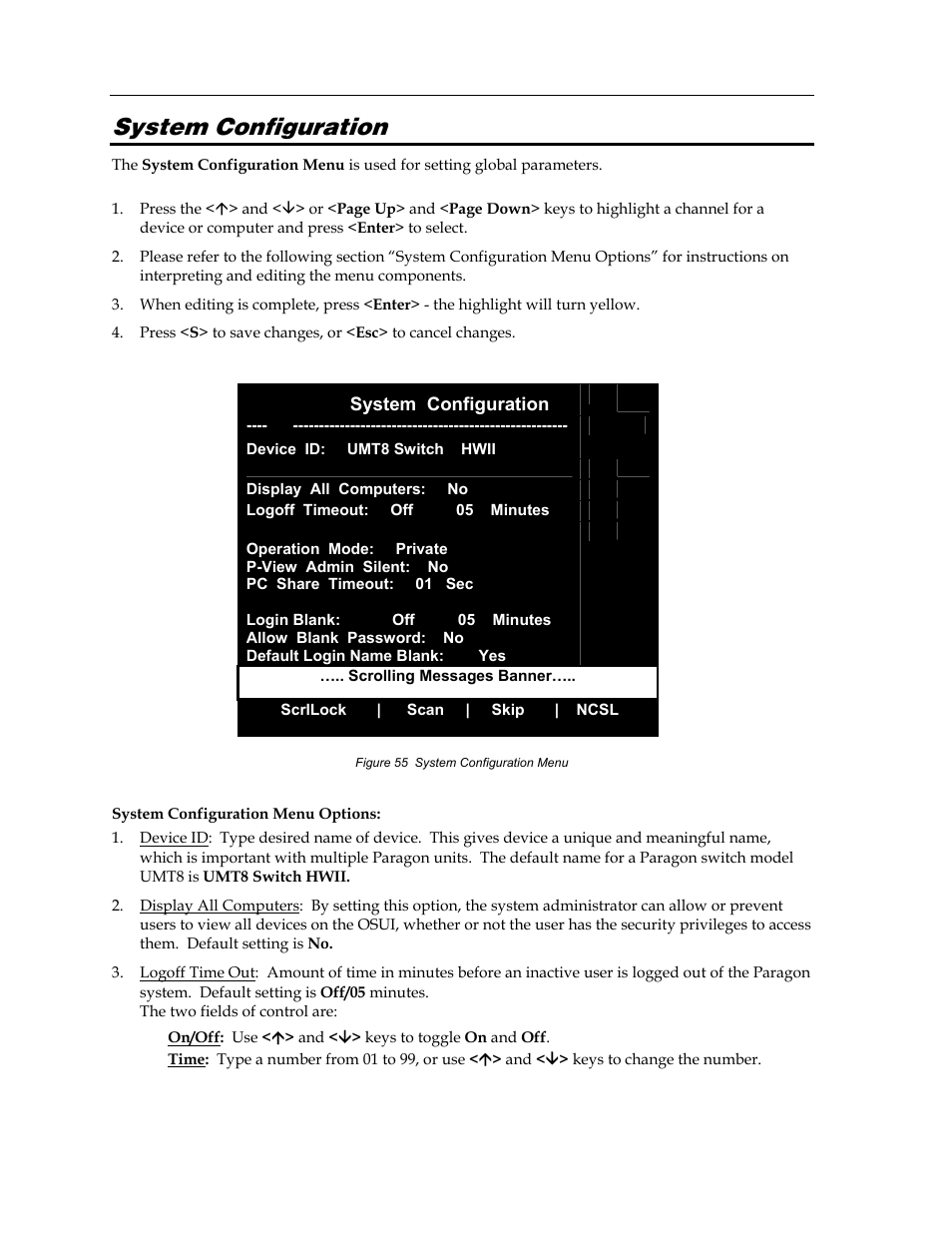 System configuration | Raritan Computer Paragon switch User Manual | Page 72 / 117