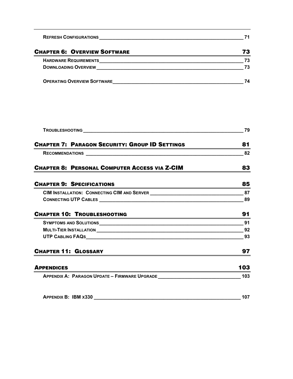 Id s, Z-cim 83 | Raritan Computer Paragon switch User Manual | Page 8 / 117