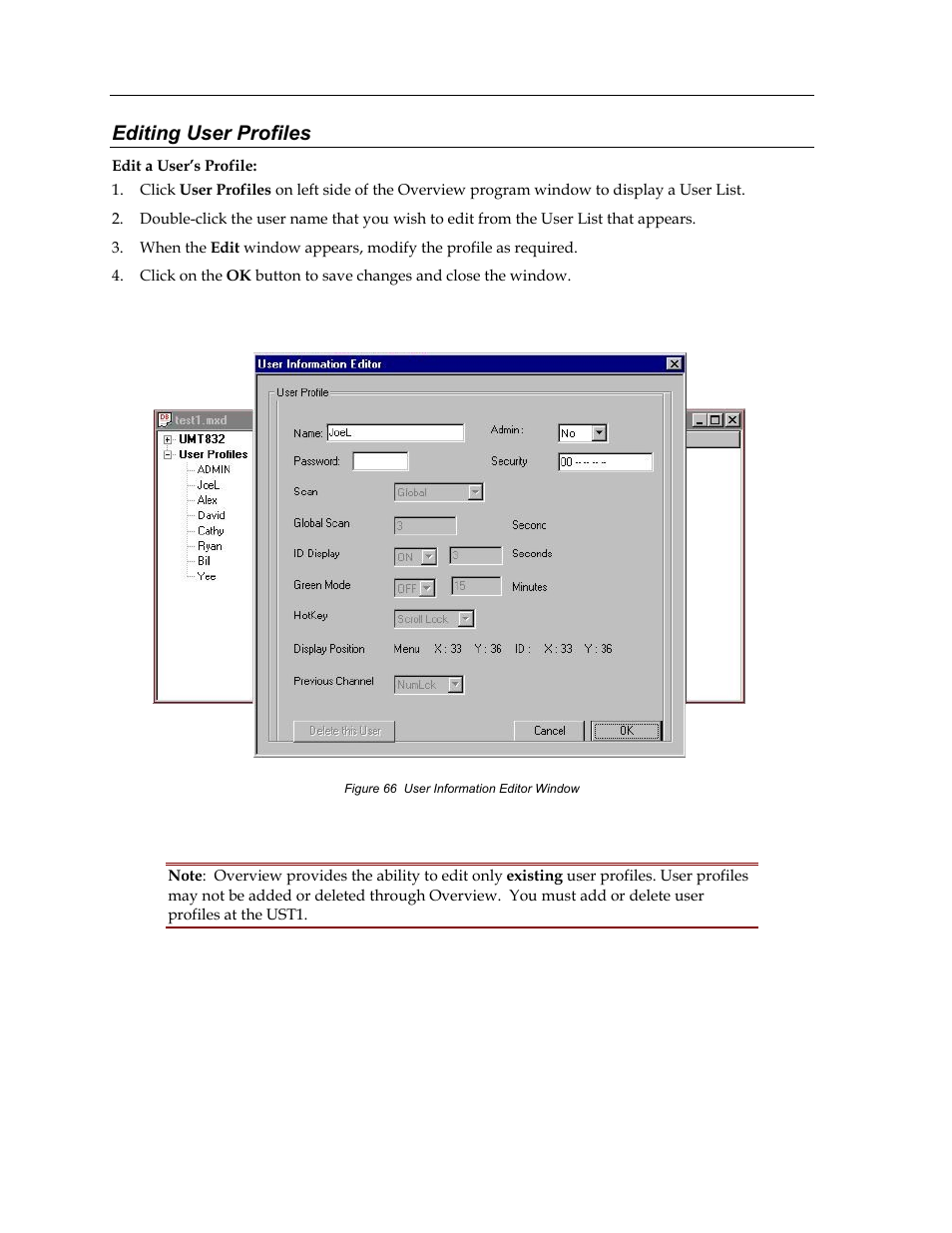 Editing user profiles | Raritan Computer Paragon switch User Manual | Page 84 / 117