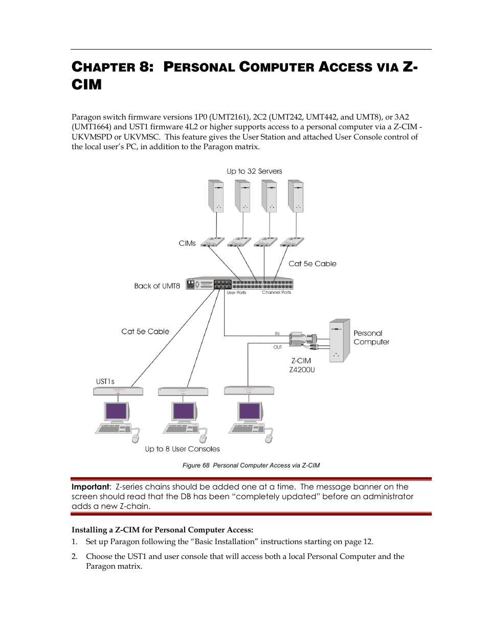 Z- cim, Hapter, Ersonal | Omputer, Ccess via | Raritan Computer Paragon switch User Manual | Page 91 / 117