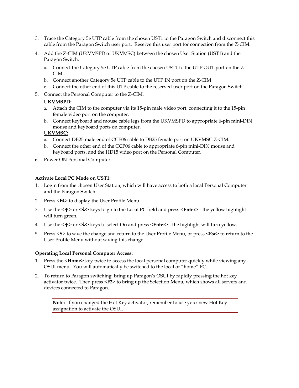 Raritan Computer Paragon switch User Manual | Page 92 / 117