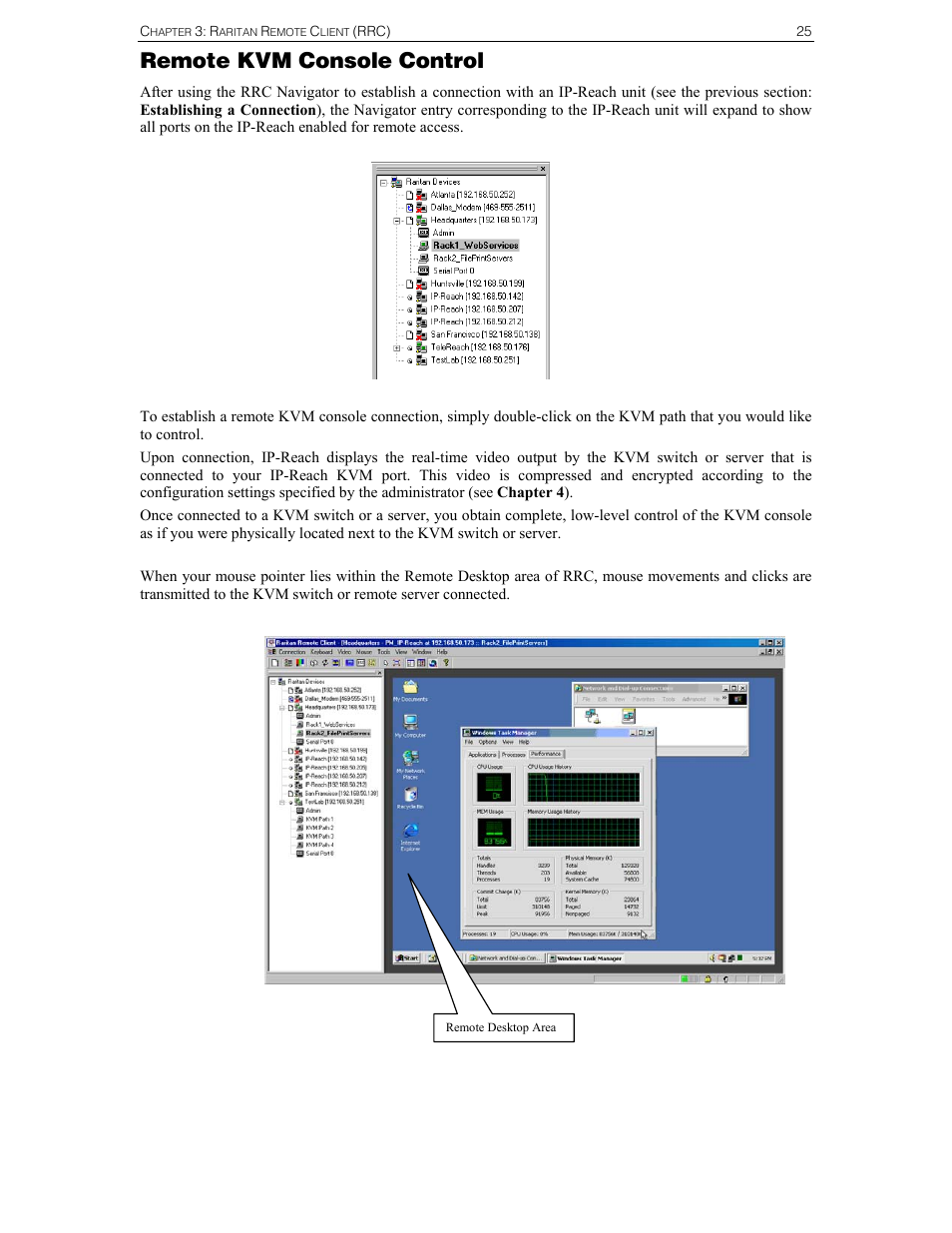 Remote kvm console control | Raritan Computer IPR-TR364 User Manual | Page 33 / 84