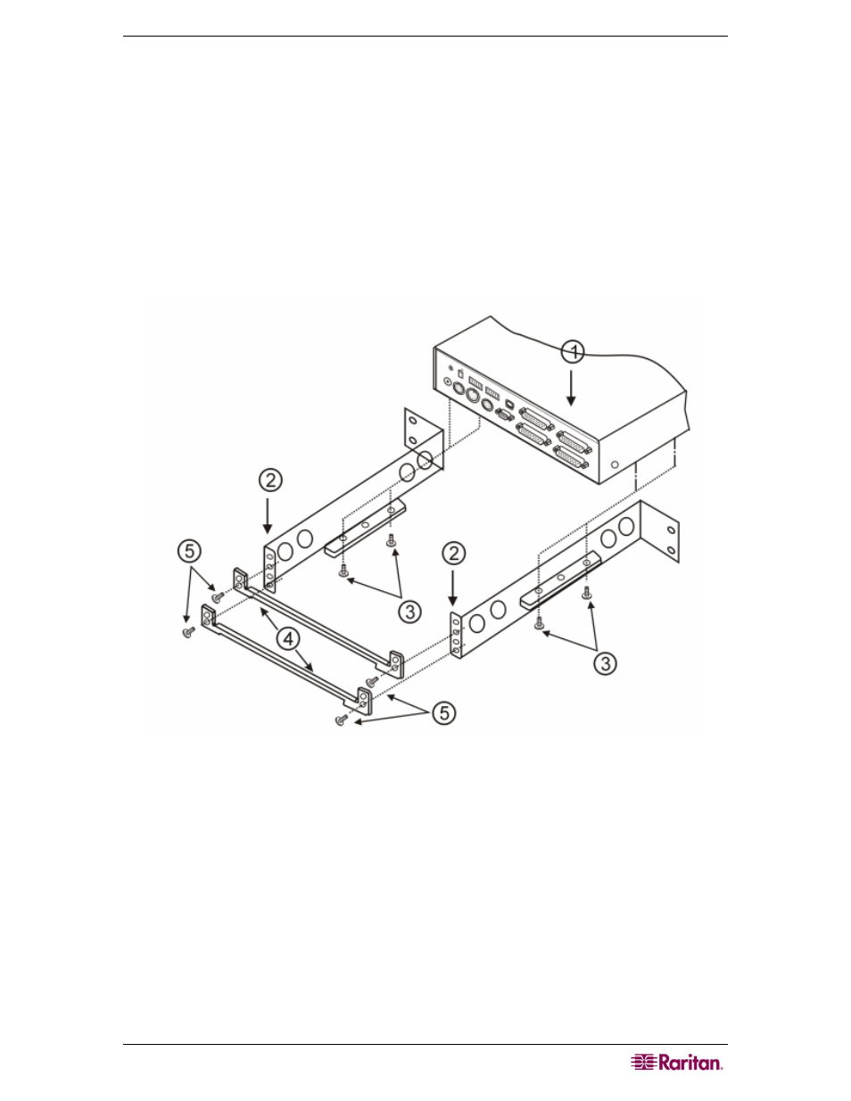 Appendix c: cable support bracket kits, Rcs24 to cs-pent 2/cs-pent 4 | Raritan Computer CS-PENT User Manual | Page 17 / 20