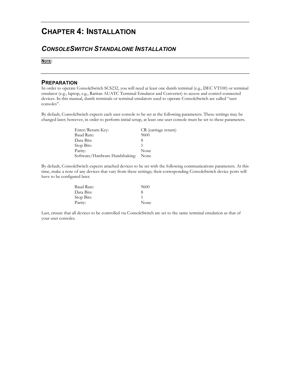 Hapter, Nstallation | Raritan Computer SCS232 User Manual | Page 15 / 39