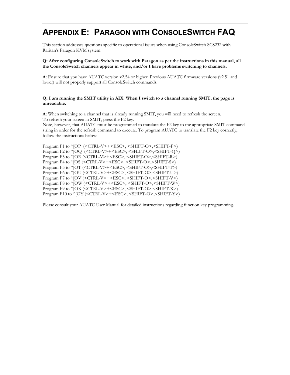 E: p, Ppendix, Aragon with | Onsole, Witch | Raritan Computer SCS232 User Manual | Page 37 / 39