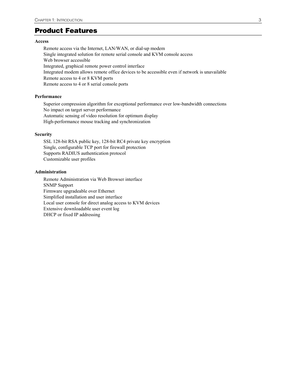 Product features | Raritan Computer DKSX440 User Manual | Page 15 / 94