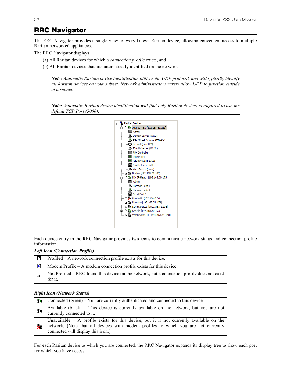 Rrc navigator | Raritan Computer DKSX440 User Manual | Page 34 / 94