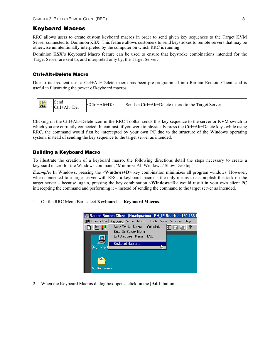 Keyboard macros | Raritan Computer DKSX440 User Manual | Page 43 / 94