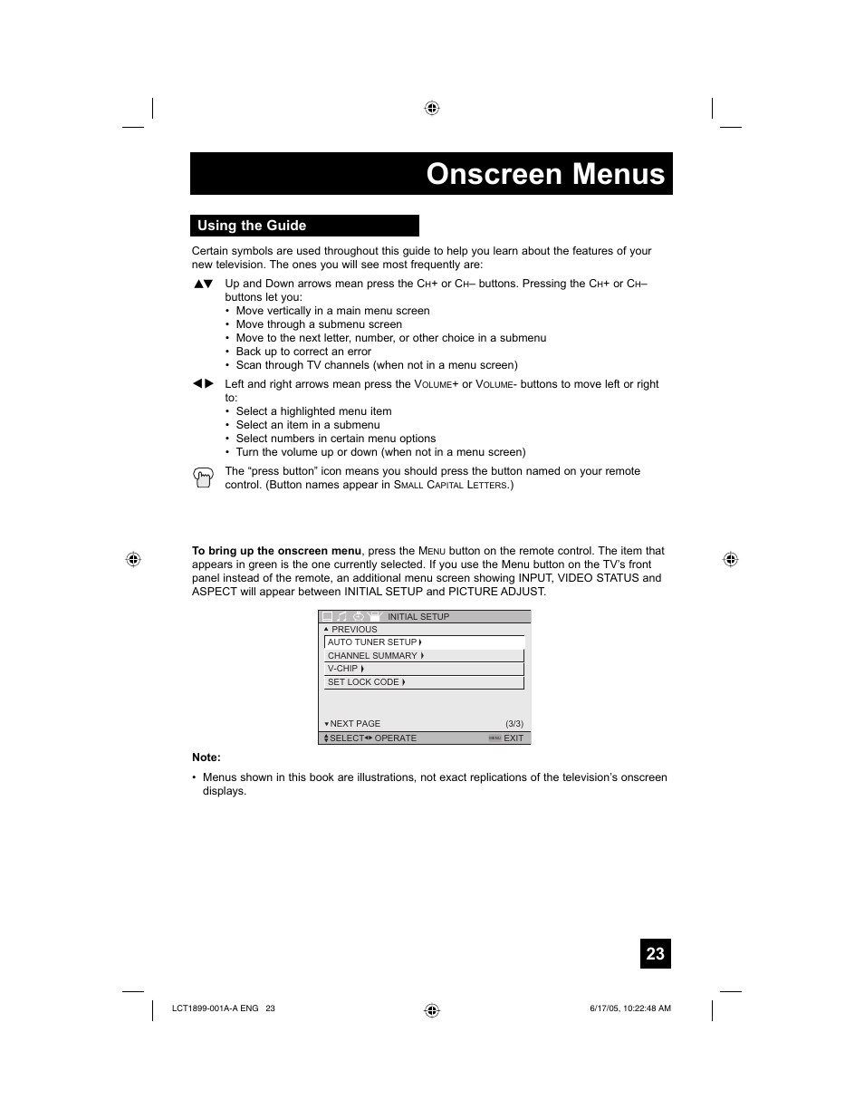 Onscreen menus, Using the guide | Raritan Computer LT-32X506 User Manual | Page 23 / 56