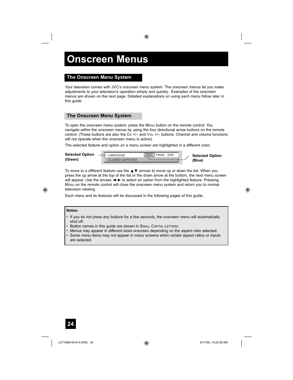 Onscreen menus | Raritan Computer LT-32X506 User Manual | Page 24 / 56