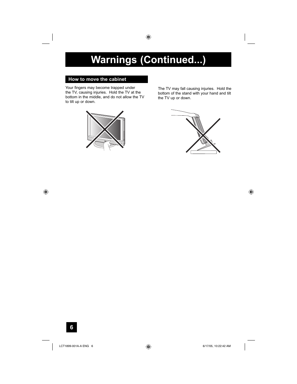 Warnings (continued...) | Raritan Computer LT-32X506 User Manual | Page 6 / 56