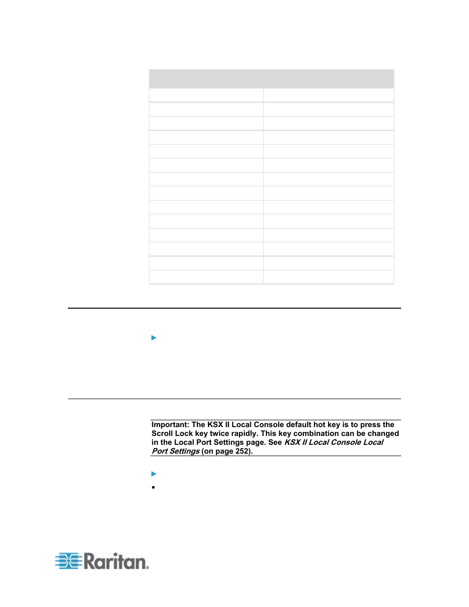 Accessing a target server, Returning to the ksx ii local console interface | Raritan Computer DOMINION KSX II User Manual | Page 261 / 362