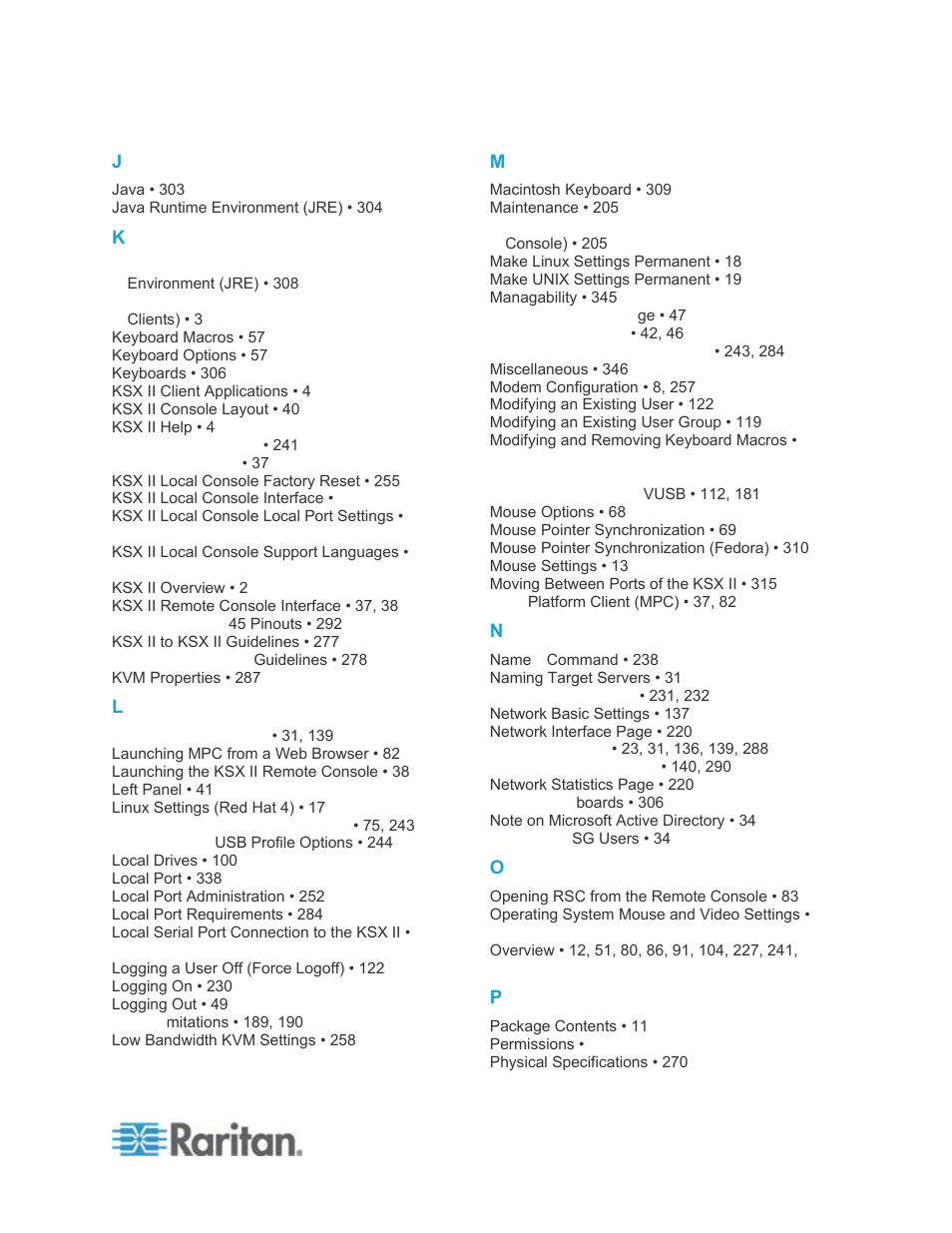 Raritan Computer DOMINION KSX II User Manual | Page 359 / 362