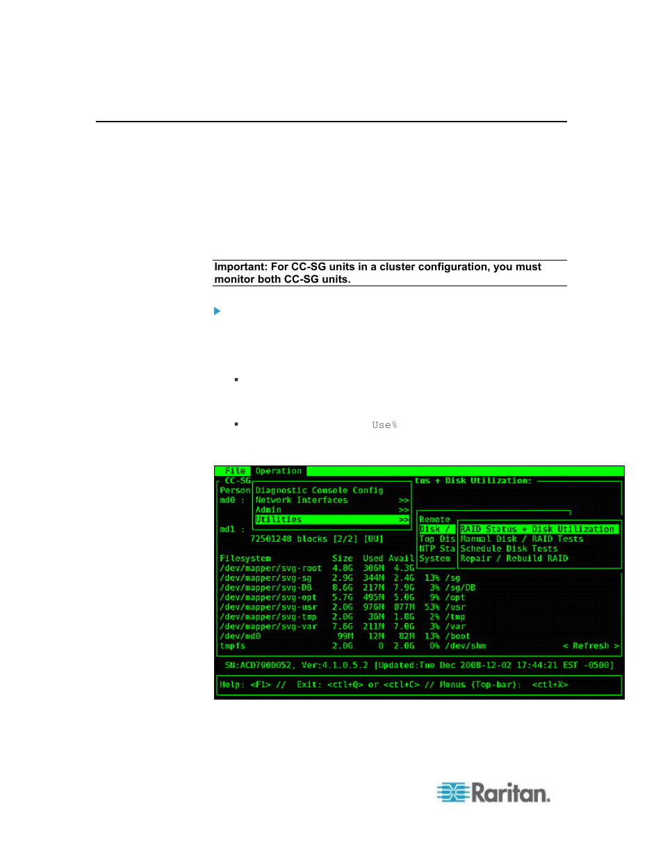 Cc-sg disk monitoring | Raritan Computer CCA-0N-V5.1-E User Manual | Page 394 / 420