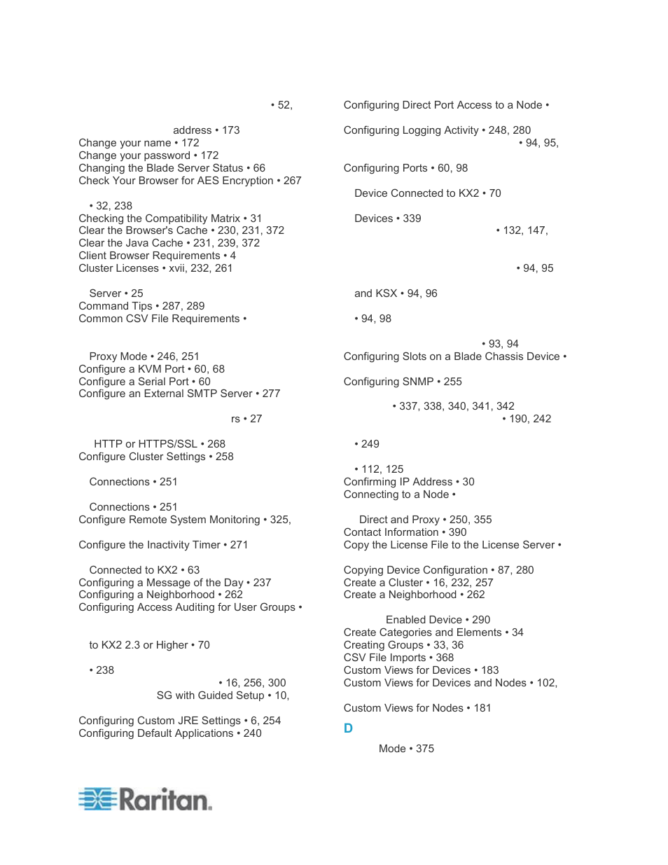 Raritan Computer CCA-0N-V5.1-E User Manual | Page 413 / 420