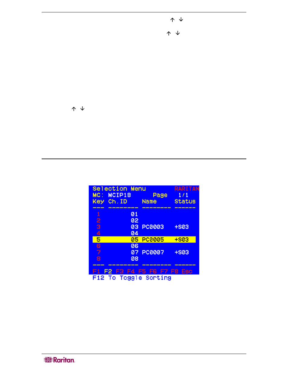 Using the on-screen user interface (osui), Selecting a computer | Raritan Computer MCIP116 User Manual | Page 16 / 80