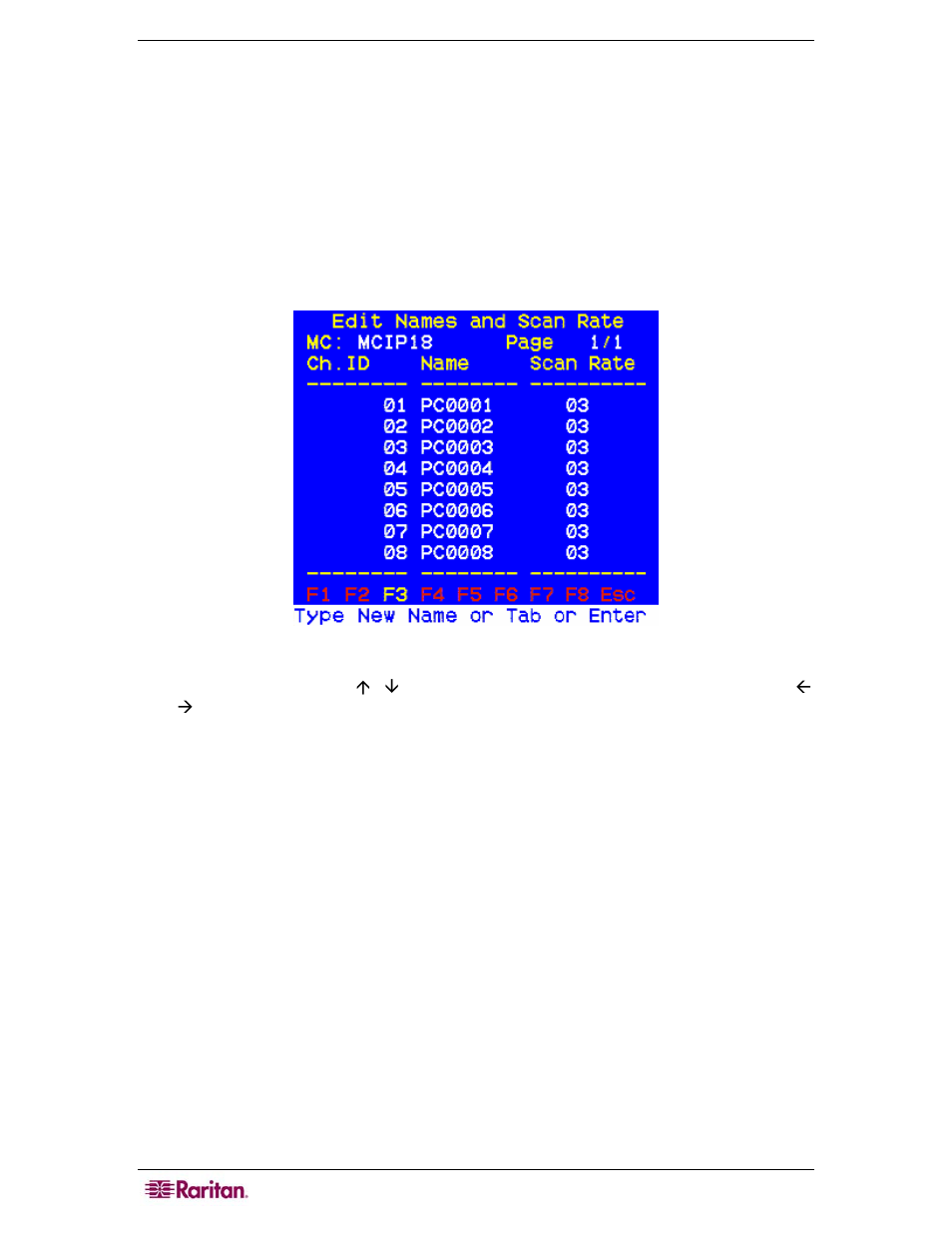 Assigning names and scan rates | Raritan Computer MCIP116 User Manual | Page 18 / 80