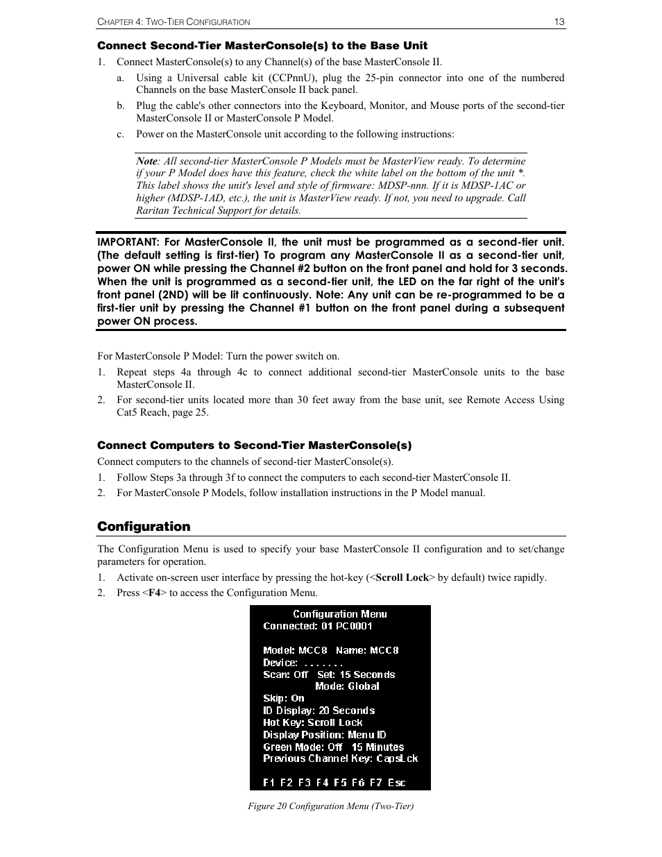 Configuration | Raritan Computer MCC4 User Manual | Page 21 / 42