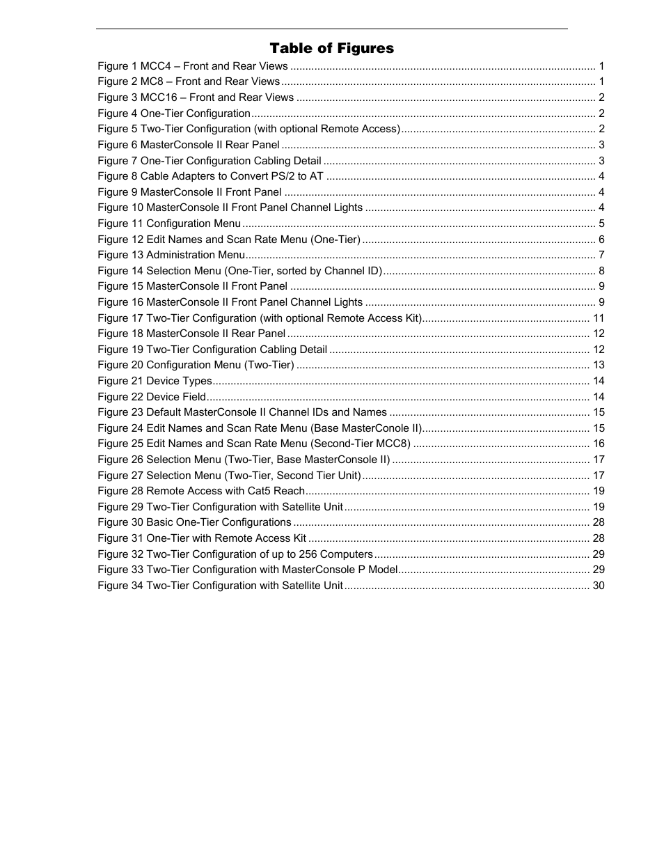 Table of figures | Raritan Computer MCC4 User Manual | Page 6 / 42