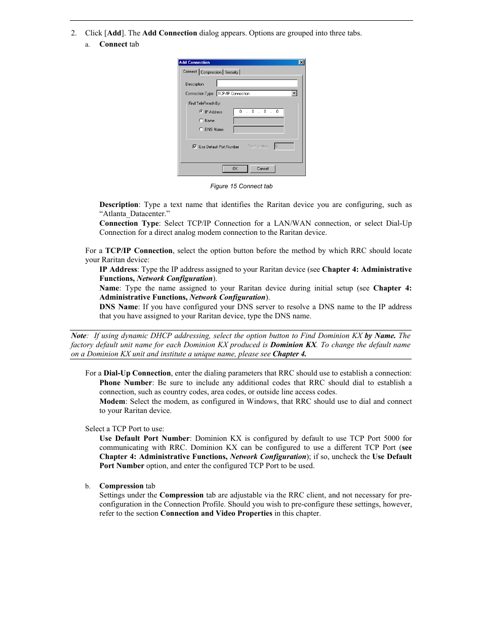 Figure 15 connect tab | Raritan Computer DKX116 User Manual | Page 26 / 72