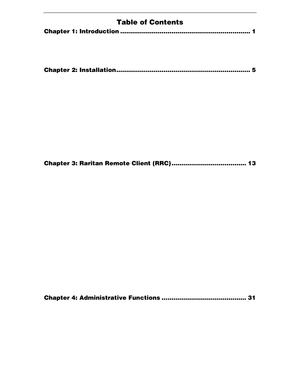 Raritan Computer DKX116 User Manual | Page 5 / 72