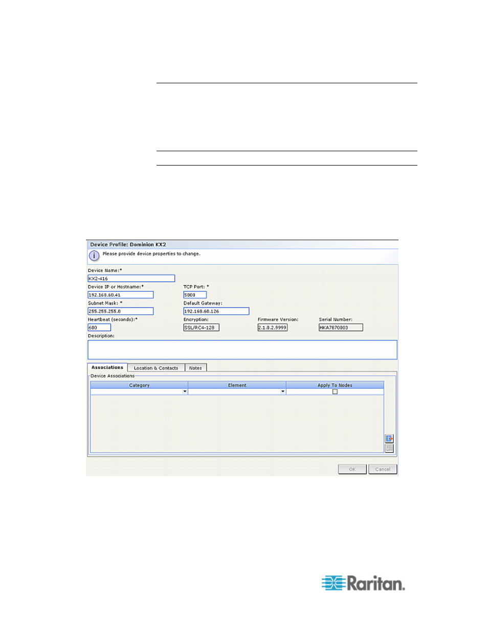 Device profile screen | Raritan Computer Home Security System User Manual | Page 48 / 384