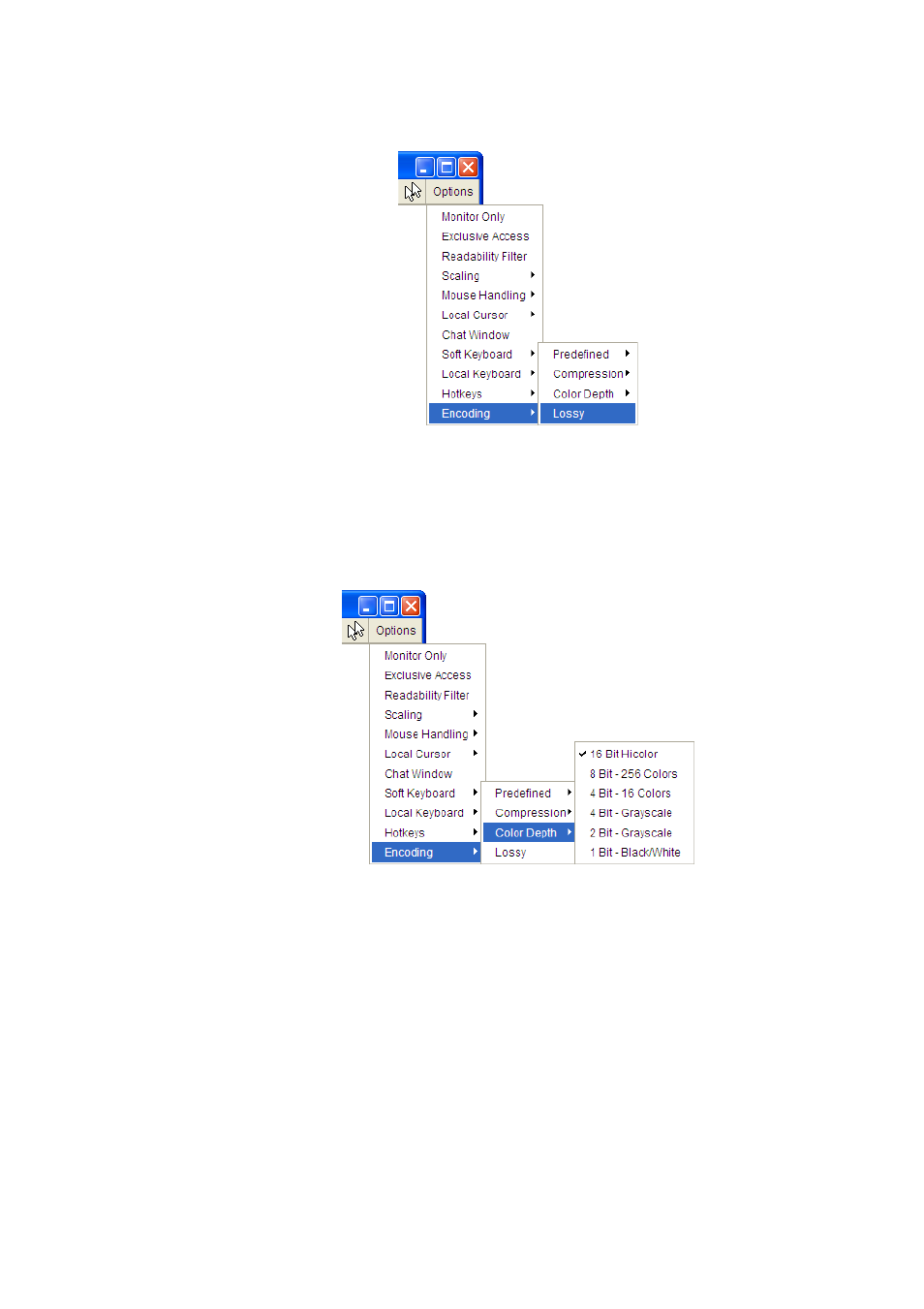 Remote console status line | Raritan Computer Raritan ASMI G4 User Manual | Page 42 / 115