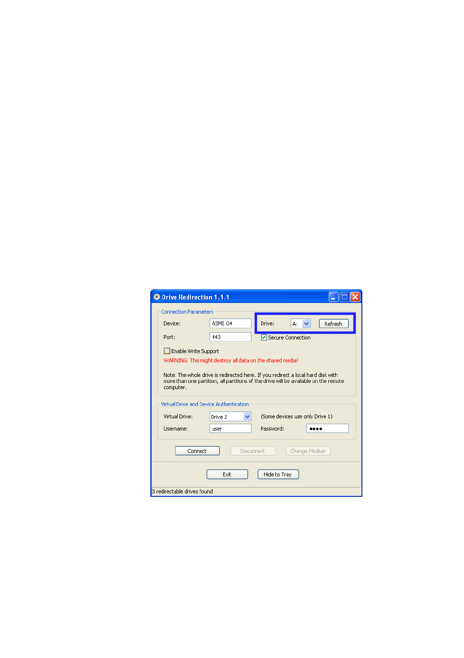 Drive selection | Raritan Computer Raritan ASMI G4 User Manual | Page 51 / 115