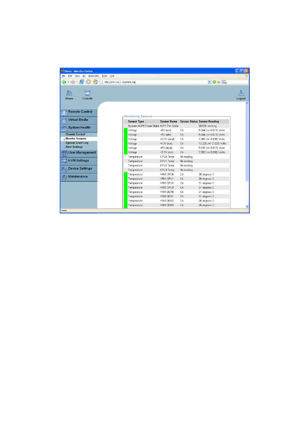 Monitor sensors | Raritan Computer Raritan ASMI G4 User Manual | Page 58 / 115