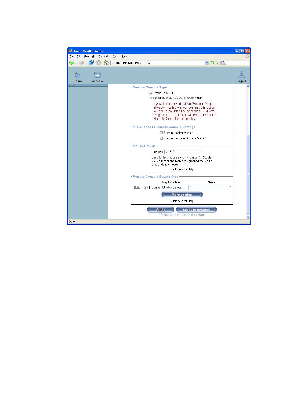 Remote console type | Raritan Computer Raritan ASMI G4 User Manual | Page 68 / 115