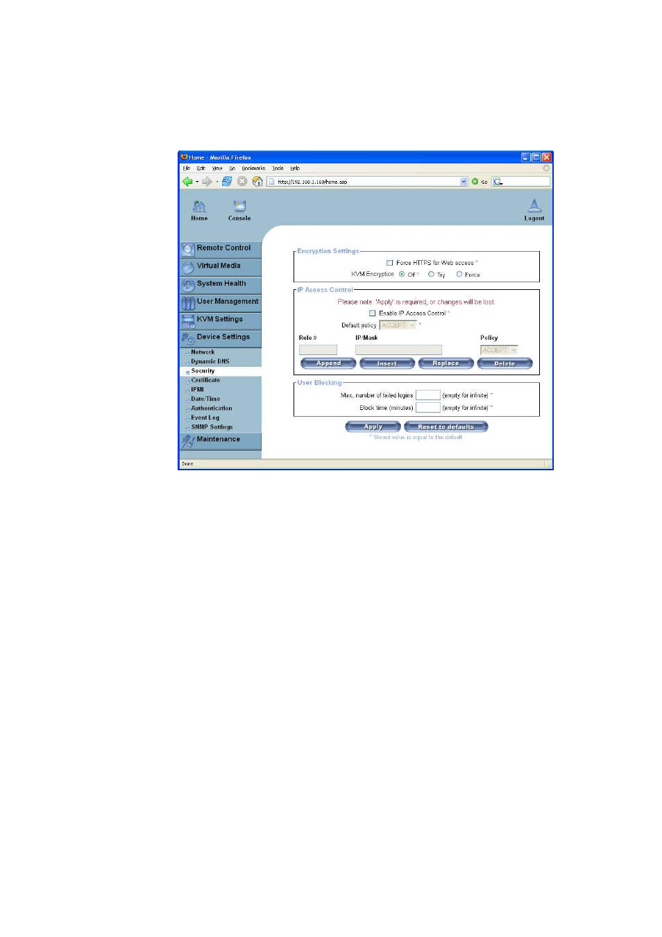 Security | Raritan Computer Raritan ASMI G4 User Manual | Page 78 / 115